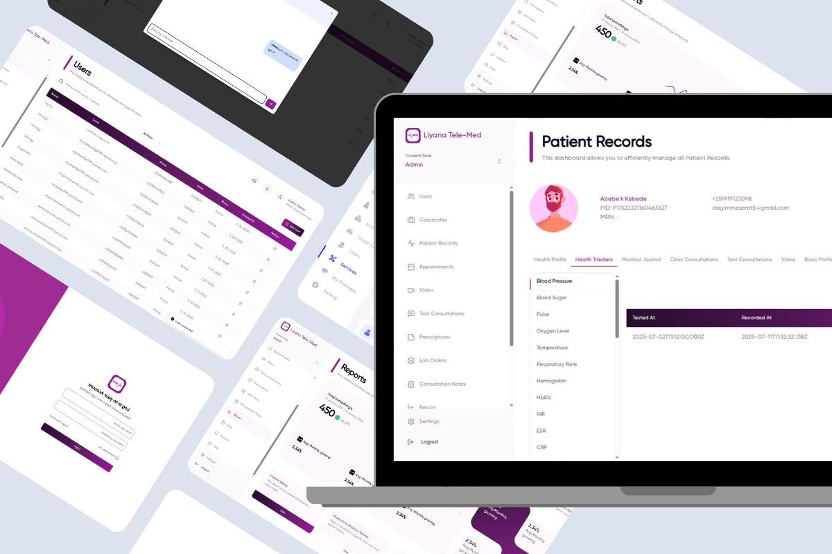 Liyana Telemedicine Dashboard and Mobile App